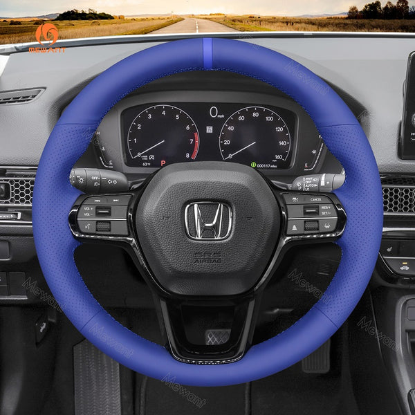 Mewant® Alcantara Car Steering Wheel Cover for Honda Civic 11 HRV 2022 -2024 Accord 2023-2024