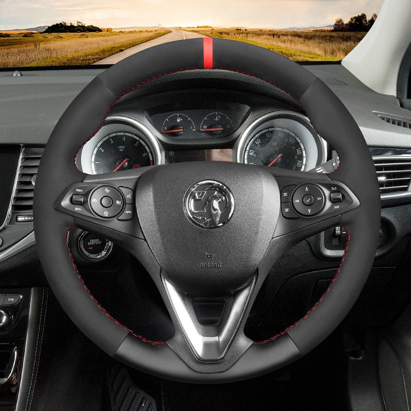 Mewant® Alcantara Car Steering Wheel Cover for Opel Astra (K) Corsa (E) Crossland X Grandland X Insignia (CT) B Karl Zafira