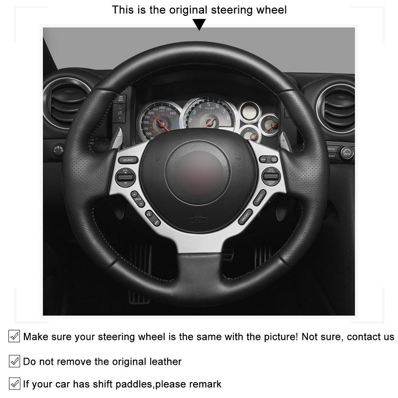 Mewant® Alcantara Car Steering Wheel Cover for Nissan GTR GT-R (Nismo) 2008-2016
