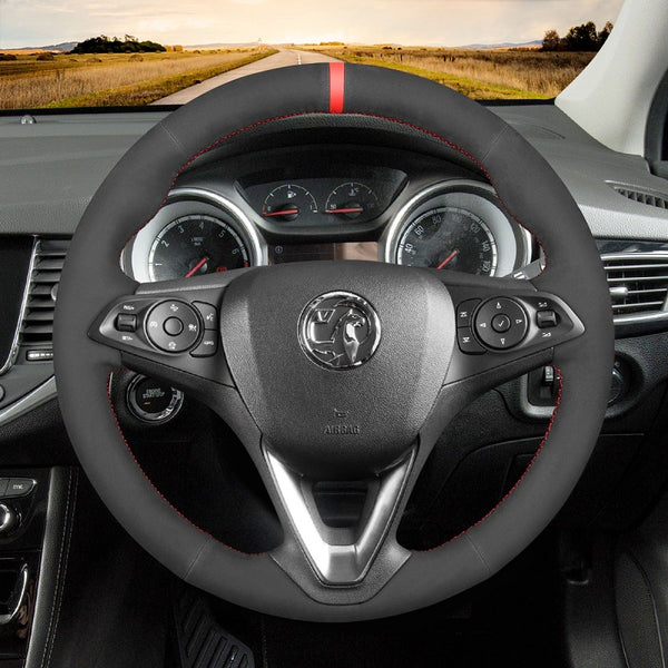 Mewant® Alcantara Car Steering Wheel Cover for Opel Astra (K) Corsa (E) Crossland X Grandland X Insignia (CT) B Karl Zafira