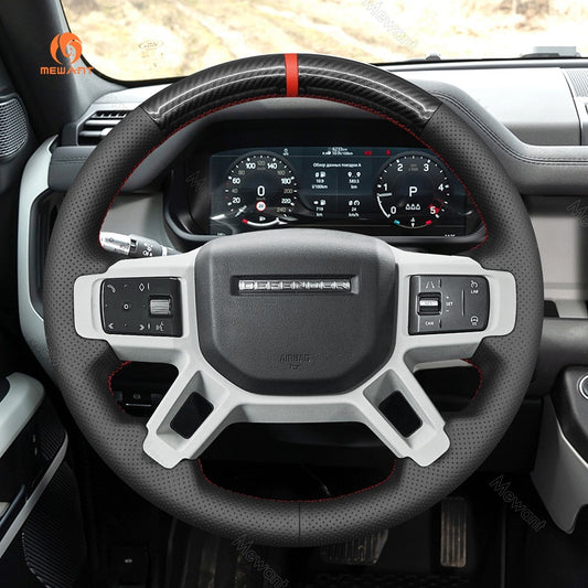Mewant® Alcantara Car Steering Wheel Cover for Land Rover Defender (L663) 2020-2024 / Discovery (Discovery 5) III(L462) 2021-2024