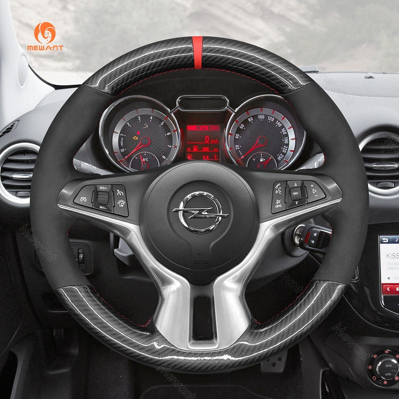 Mewant® Alcantara Car Steering Wheel Cover for Opel Adam 2012-2020