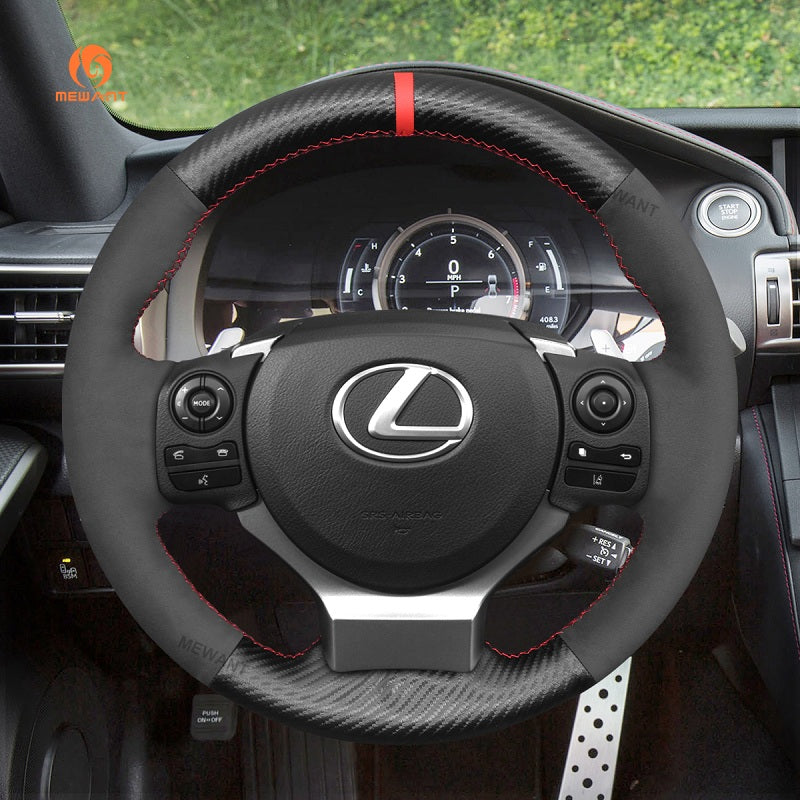 Mewant® Alcantara-Lenkradbezug für Lexus IS200t 2016 2017 IS250 2014 2015 IS300 IS350 IS F-Sport Lexus RC 300
