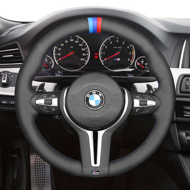 Mewant® Alcantara Car Steering Wheel Cover for BMW M2 F87 M3 F80 M4 F82 F83 M5 F10 M6 F06 F12 F13 X5 M X6 M