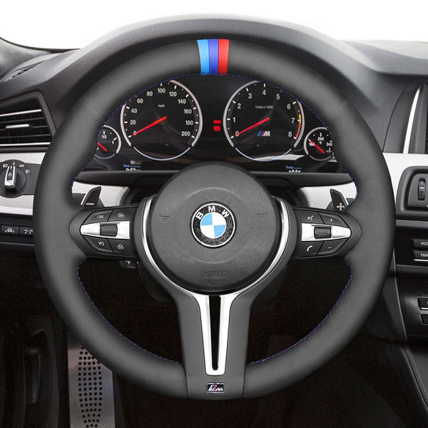 Mewant® Alcantara Car Steering Wheel Cover for BMW M2 F87 M3 F80 M4 F82 F83 M5 F10 M6 F06 F12 F13 X5 M X6 M