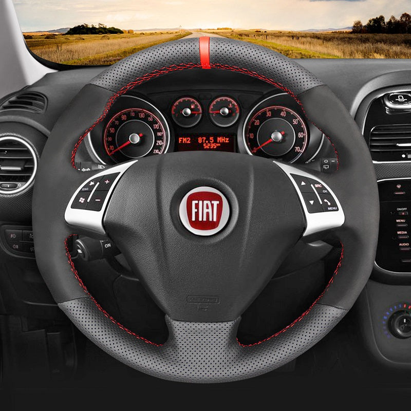 Car Steering Wheel Cover for Fiat Punto Bravo Linea Qubo Doblo Grande Punto from Mewant