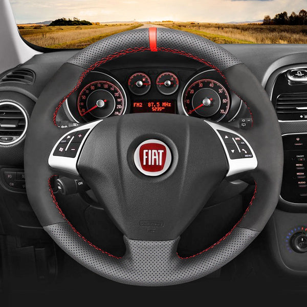 Car Steering Wheel Cover for Fiat Punto Bravo Linea Qubo Doblo Grande Punto from Mewant