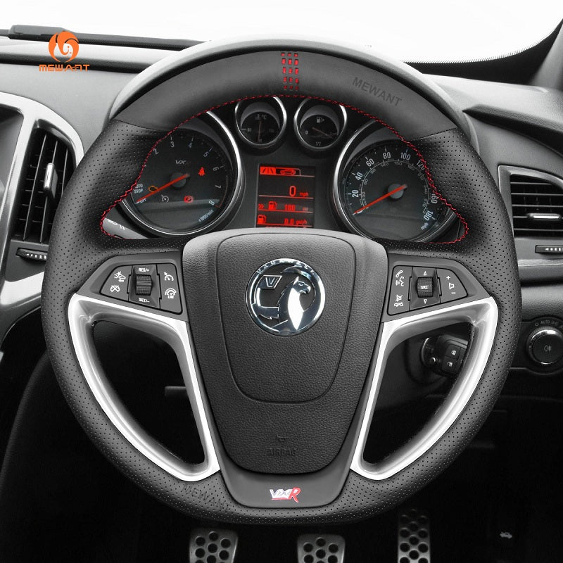 Mewant® Alcantara Car Steering Wheel Cover for Opel Astra OPC 2012-2015 Astra GTC OPC 2012-2018