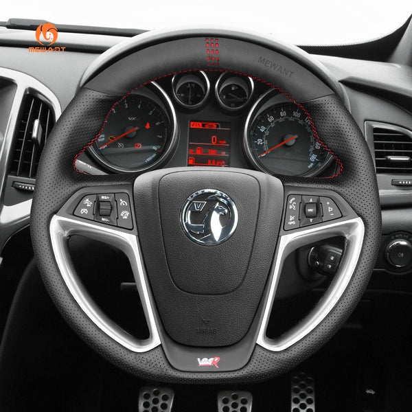 Mewant® Alcantara Car Steering Wheel Cover for Opel Astra OPC 2012-2015 Astra GTC OPC 2012-2018