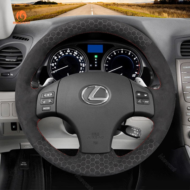 Mewant® Alcantara Car Steering Wheel Cover for Lexus IS IS250 IS250C IS300 IS300C IS350 IS350C F SPORT 2005-2011
