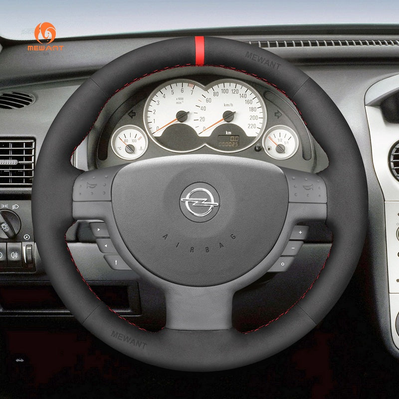 Mewant® Alcantara Car Steering Wheel Cover for Opel Corsa C 2000-2006 Combo C 2001-2011