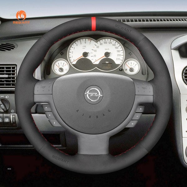 Mewant® Alcantara Car Steering Wheel Cover for Opel Corsa C 2000-2006 Combo C 2001-2011