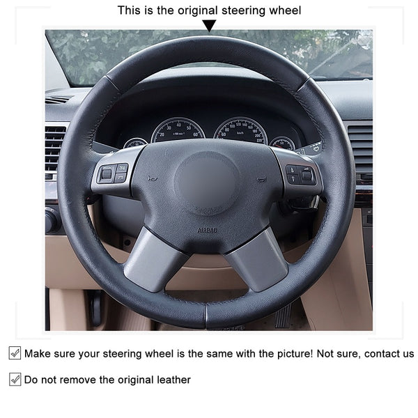 Mewant® Alcantara Car Steering Wheel Cover for Opel Vectra C 2002-2005 Signum 2003-2005