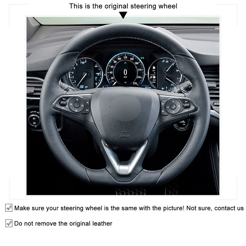 Mewant® Alcantara Car Steering Wheel Cover for Opel Astra (K) 2015-2020 Combo 2018-2020 Corsa (E|F) 2014-2020 Grandland X 2017-2020 Insignia (CT) B 2017-2020