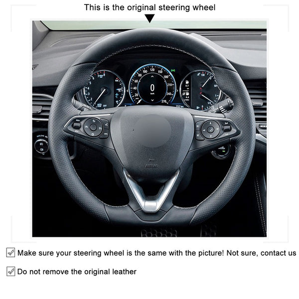 Mewant® Alcantara Car Steering Wheel Cover for Opel Astra (K) 2015-2020 Combo 2018-2020 Corsa (E|F) 2014-2020 Grandland X 2017-2020 Insignia (CT) B 2017-2020