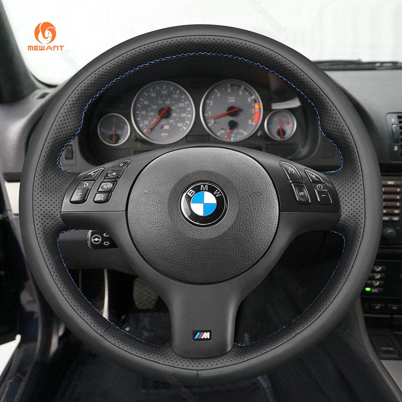 Mewant® Alcantara Car Steering Wheel Cover for 3 Series E46/5 5 Series E39 M3 E46 M5 E39