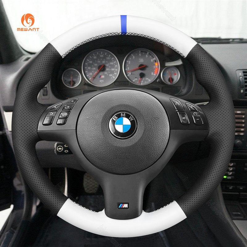 Mewant® Alcantara Car Steering Wheel Cover for 3 Series E46/5 5 Series E39 M3 E46 M5 E39