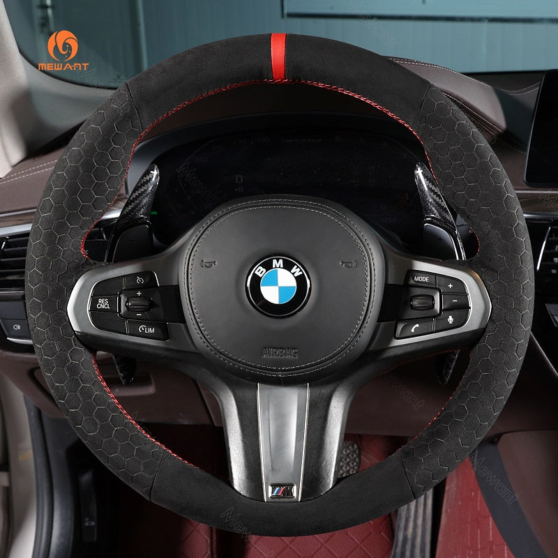 Mewant® Alcantara Car Steering Wheel Cover for BMW G20 F44 G22 G26 G30 G32 G11 G14 G15 G16 G01 G02 G05 G06 G07 G29