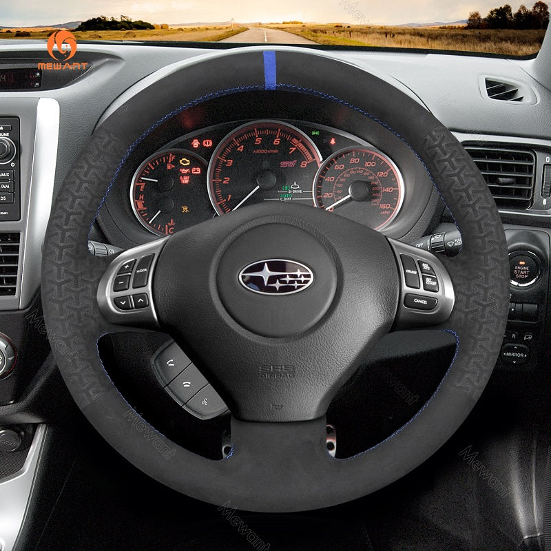 Mewant® Alcantara Car Steering Wheel Cover for Subaru Forester Impreza Legacy Outback Impreza WRX Exiga