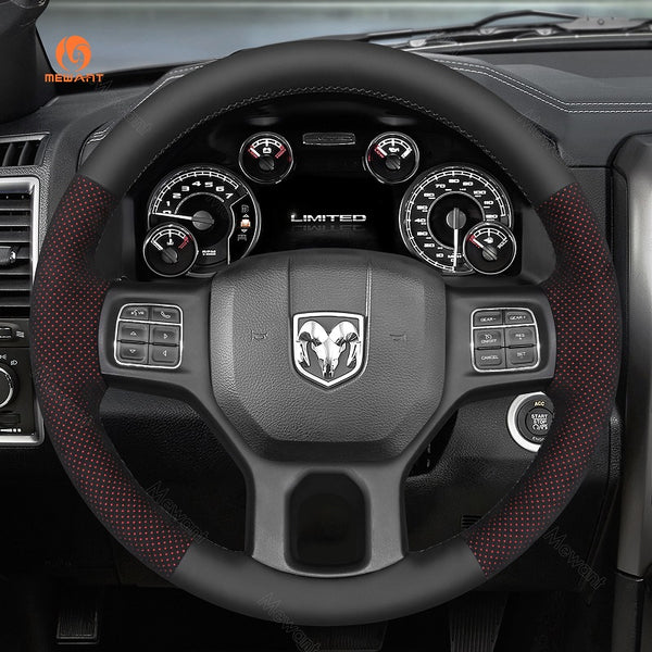 Mewant® Alcantara Car Steering Wheel Cover for Dodge RAM 1500 2012-2018 1500 Classic 2019-2023  2500 2012-2018 3500 2012-2018 5500 2012-2018