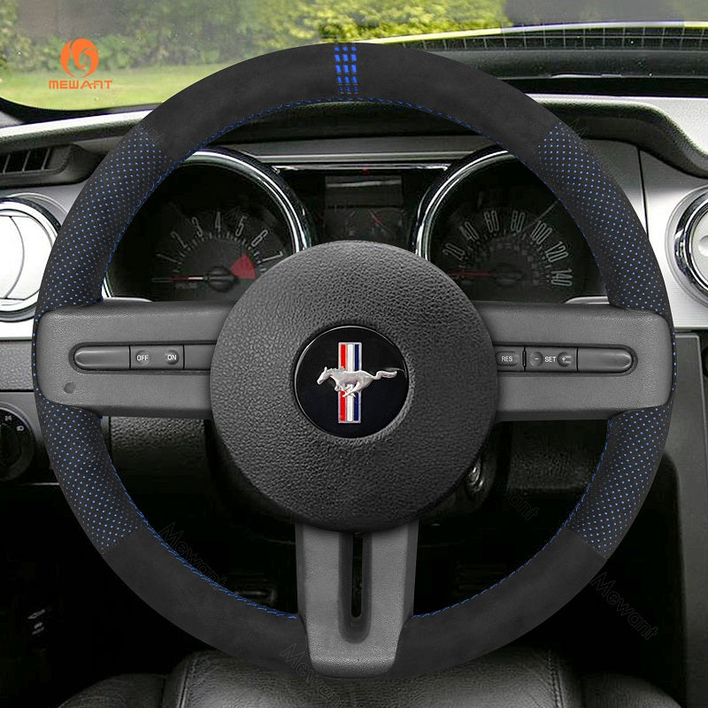 Mewant® Alcantara Car Steering Wheel Cover for Ford Mustang 2005-2012