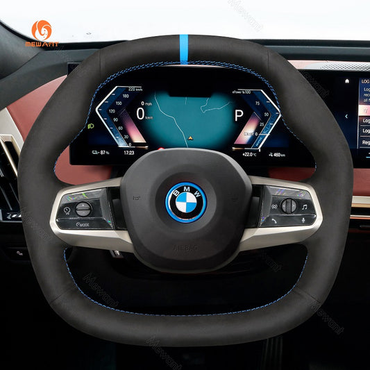 Mewant Car Steering Wheel Cover for BMW iX (I20) 2021-2024
