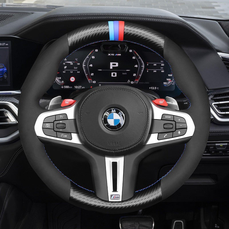 Mewant® Alcantara Car Steering Wheel Cover for BMW M3 G80 M4 G82 G83 M5 F90 M8 F91 F92 X3 M F97 X4 M F98 X5 X6