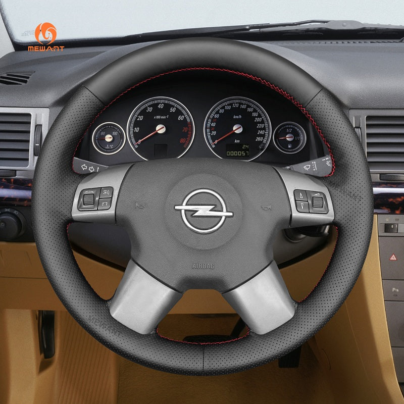 Mewant® Alcantara Car Steering Wheel Cover for Opel Vectra C 2002-2005 Signum 2003-2005