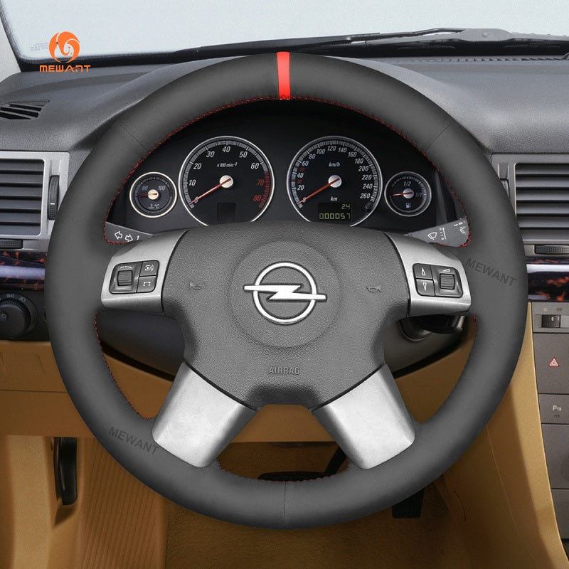 Mewant® Alcantara Car Steering Wheel Cover for Opel Vectra C 2002-2005 Signum 2003-2005