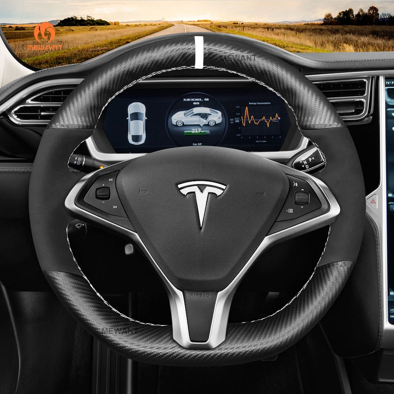 Mewant® Alcantara-Lenkradbezug für das Tesla-Modell S 2013–2017
