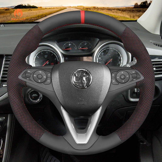 Mewant® Alcantara Car Steering Wheel Cover for Opel Astra (K) Corsa (E) Crossland X Grandland X Insignia (CT) B Karl Zafira
