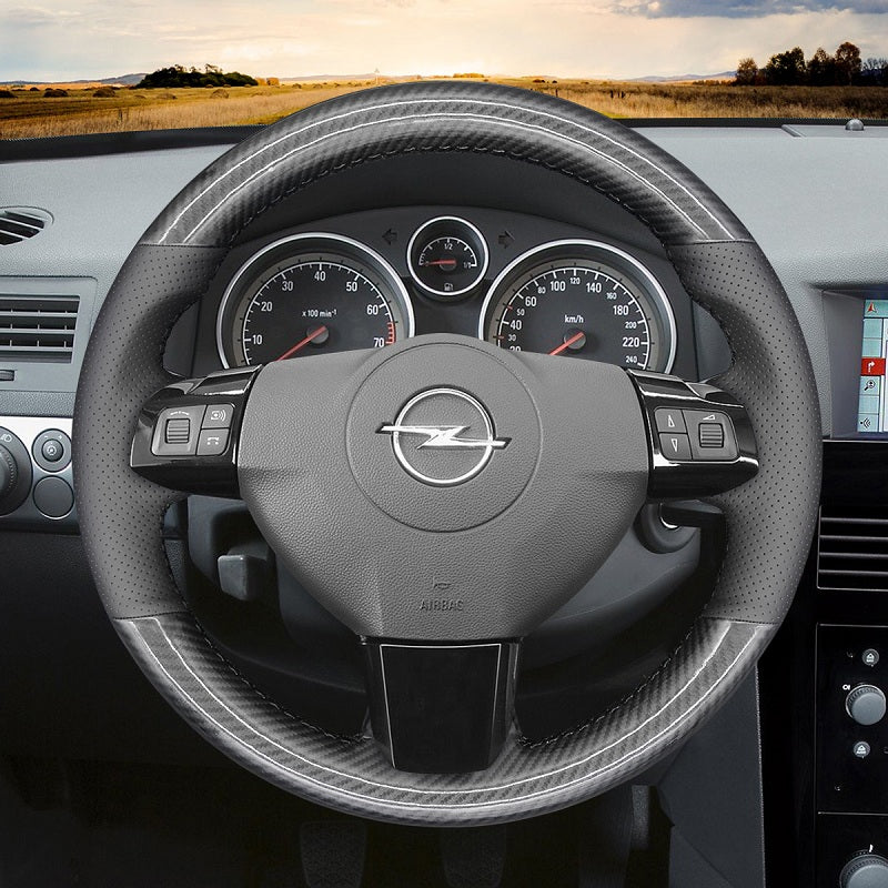 Mewant® Alcantara Car Steering Wheel Cover for Opel Astra (H) 2004-2009 Signum 2004-2008 Vectra (C) 2005-2009