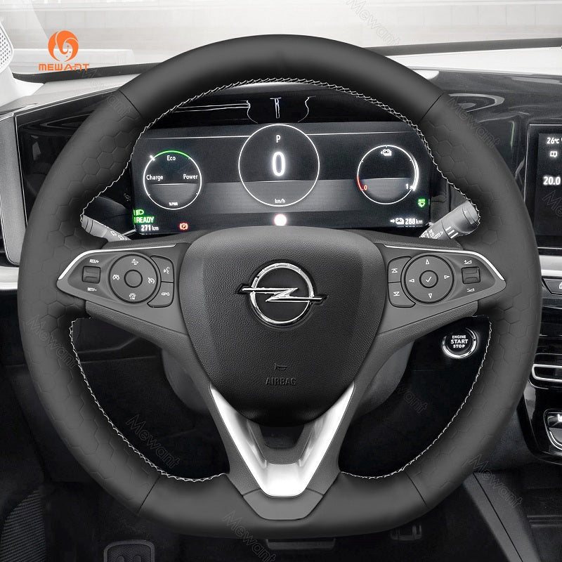 Mewant® Alcantara Car Steering Wheel Cover for Opel Astra (K) 2015-2020 Combo 2018-2020 Corsa (E|F) 2014-2020 Grandland X 2017-2020 Insignia (CT) B 2017-2020