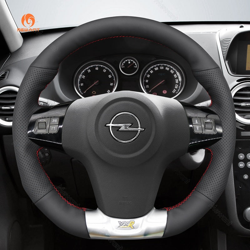 Mewant® Alcantara Car Steering Wheel Cover for Opel Corsa (D) OPC 2007-2015