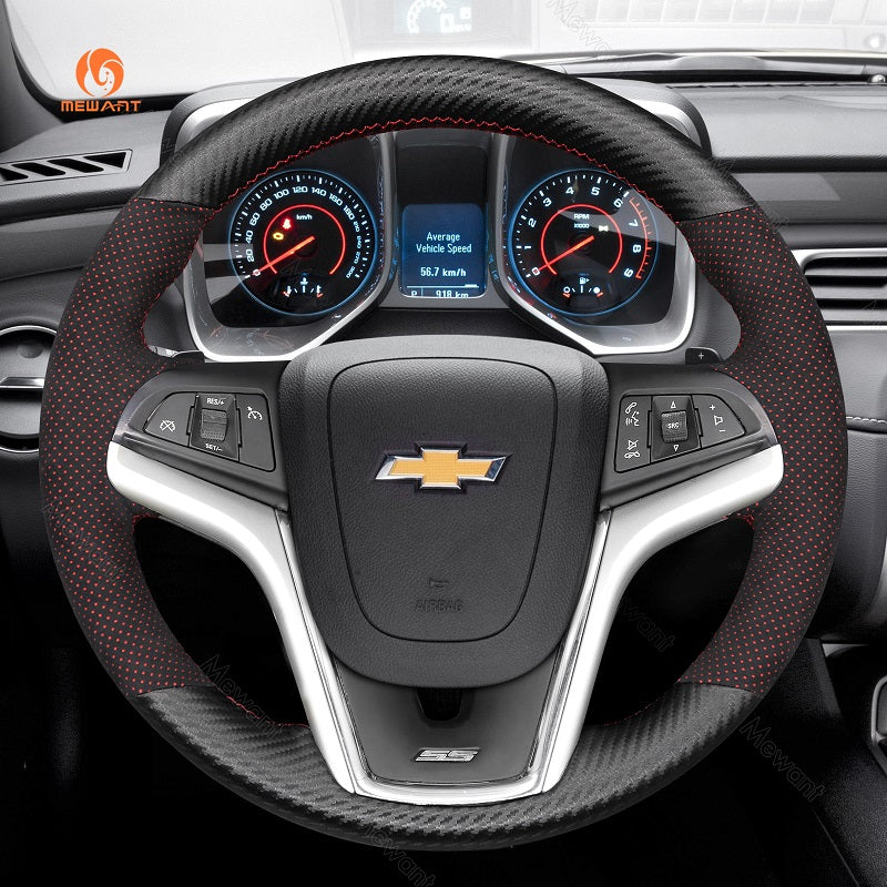 Mewant Car Steering Wheel Cover Chevrolet Camaro 2012-2015 Steering Cover