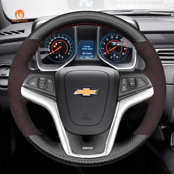 Mewant Car Steering Wheel Cover Chevrolet Camaro 2012-2015 Steering Cover
