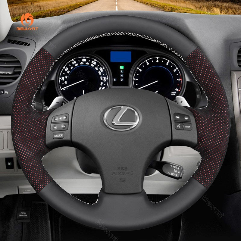 Mewant® Alcantara Car Steering Wheel Cover for Lexus IS IS250 IS250C IS300 IS300C IS350 IS350C F SPORT 2005-2011