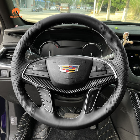 Mewant® Alcantara Car Steering Wheel Cover for Cadillac CT6 2016-2018 XT5 2016-2018