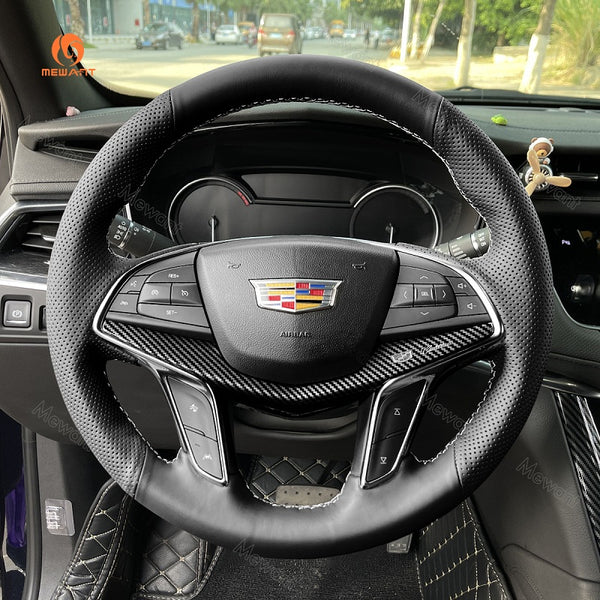 Mewant® Alcantara Car Steering Wheel Cover for Cadillac CT6 2016-2018 XT5 2016-2018