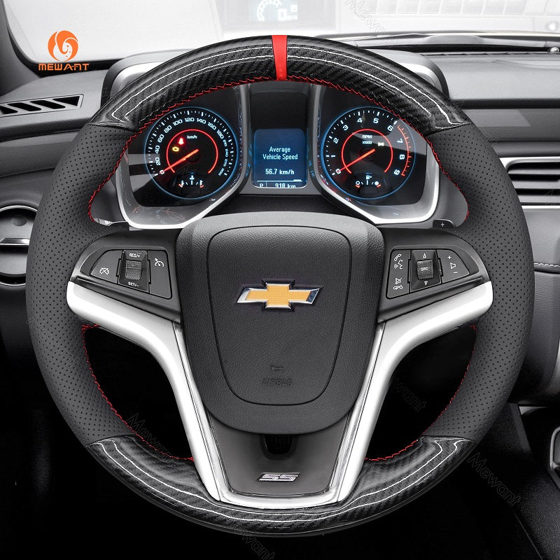Mewant Car Steering Wheel Cover Chevrolet Camaro 2012-2015 Steering Cover