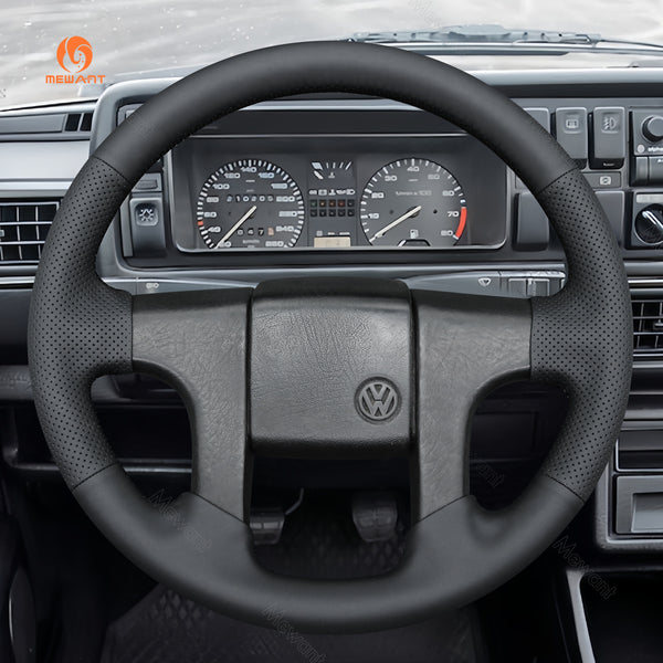 Mewant® Alcantara Car Steering Wheel Cover for Volkswagen MK2 GOLF II 2 GTI 1984-1999
