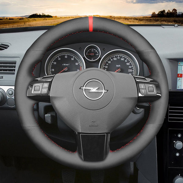 Mewant® Alcantara Car Steering Wheel Cover for Opel Astra (H) 2004-2009 Signum 2004-2008 Vectra (C) 2005-2009