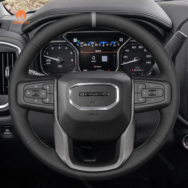 Mewant® Alcantara Car Steering Wheel Cover for GMC Sierra 1500 Sierra 1500 Limited Sierra 2500 Sierra 3500 Yukon (XL)