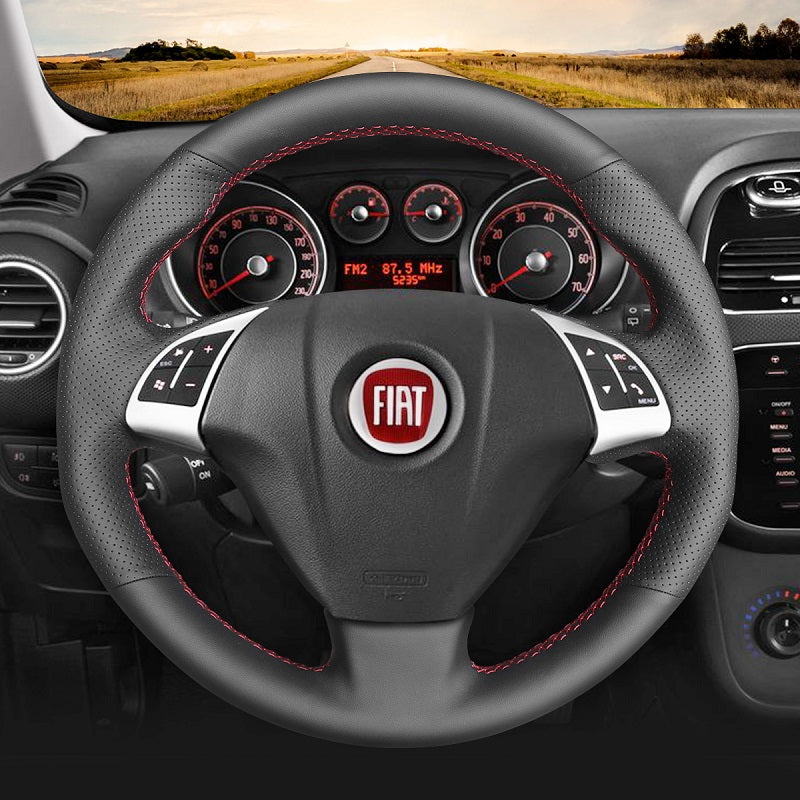 Car Steering Wheel Cover for Fiat Punto Bravo Linea Qubo Doblo Grande Punto from Mewant