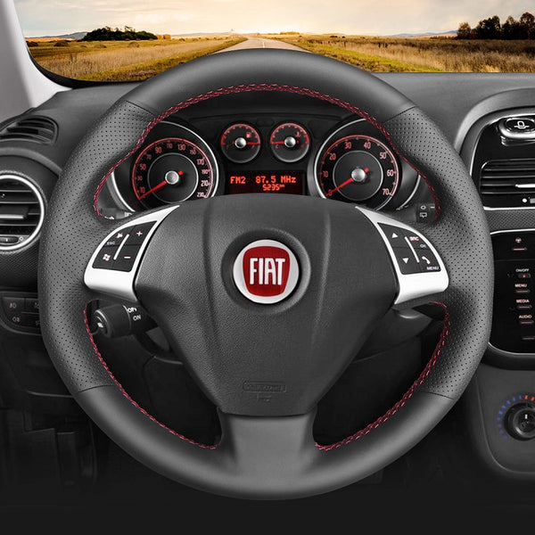 Car Steering Wheel Cover for Fiat Punto Bravo Linea Qubo Doblo Grande Punto from Mewant