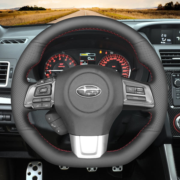 Mewant® Alcantara Car Steering Wheel Cover for Subaru WRX WRX STI 2015-2021 Levorg STI 2014-2021