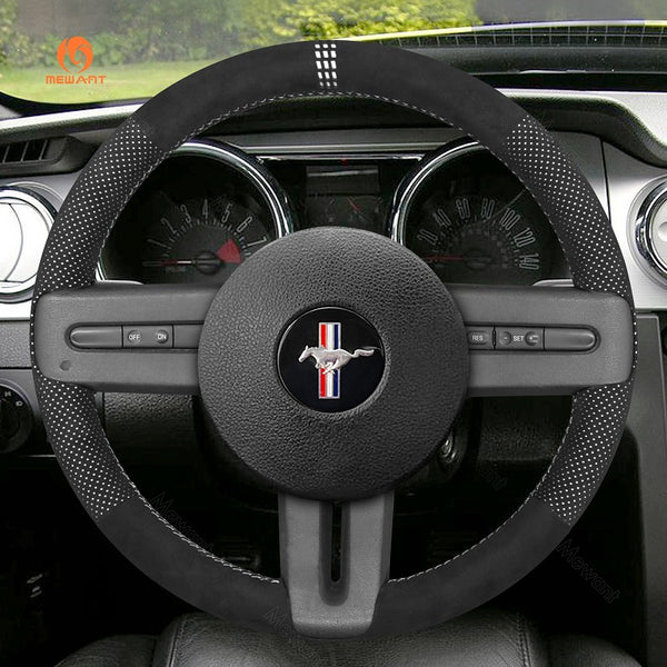 Mewant® Alcantara Car Steering Wheel Cover for Ford Mustang 2005-2012