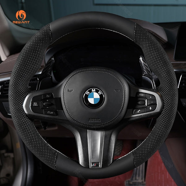 Mewant® Alcantara Car Steering Wheel Cover for BMW G20 F44 G22 G26 G30 G32 G11 G14 G15 G16 G01 G02 G05 G06 G07 G29