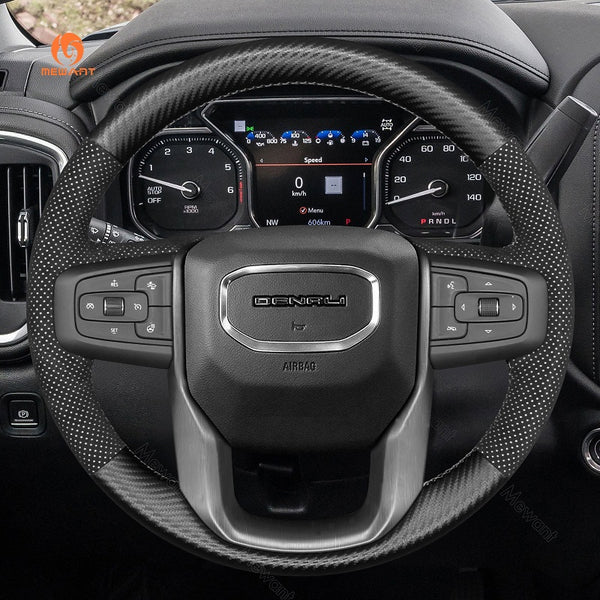 Mewant® Alcantara Car Steering Wheel Cover for GMC Sierra 1500 Sierra 1500 Limited Sierra 2500 Sierra 3500 Yukon (XL)