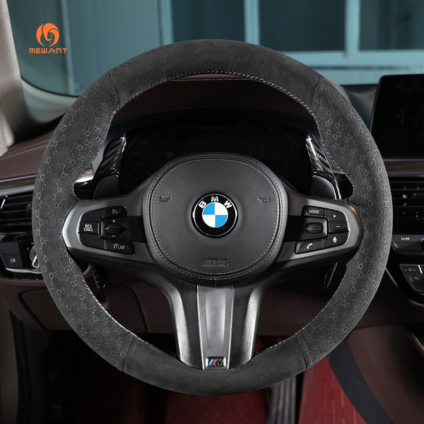 Mewant® Alcantara Car Steering Wheel Cover for BMW G20 F44 G22 G26 G30 G32 G11 G14 G15 G16 G01 G02 G05 G06 G07 G29